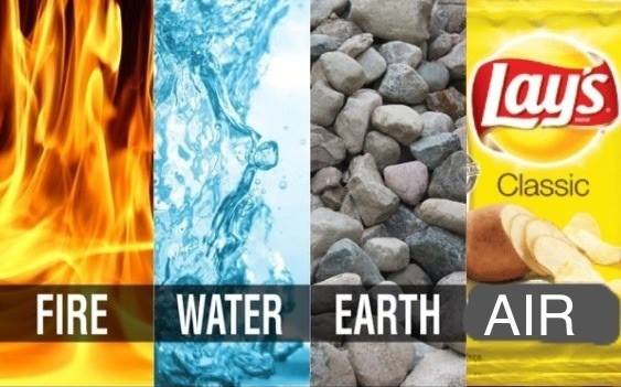 Fire. Water. Earth. Air.