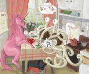 Unicorn and Spaghetti Monster tea party