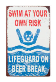 Lifeguard on beer break