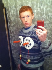 Nice snowman sweater bro!