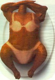 Roasted chicken in bikini