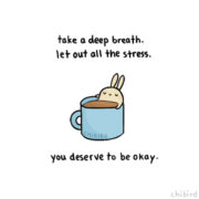 Take a deep breath. Let out all the stress.