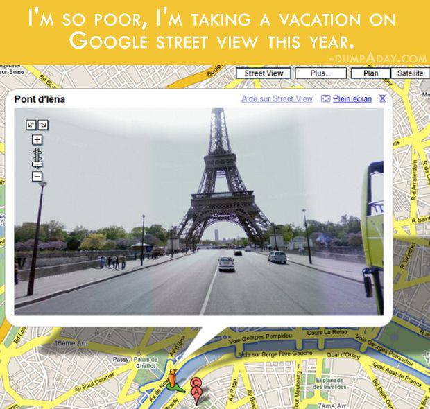Vacation on google street view