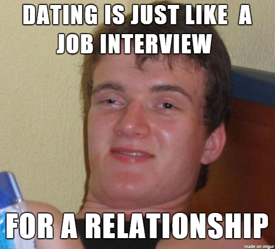 Dating is just like a job interview…