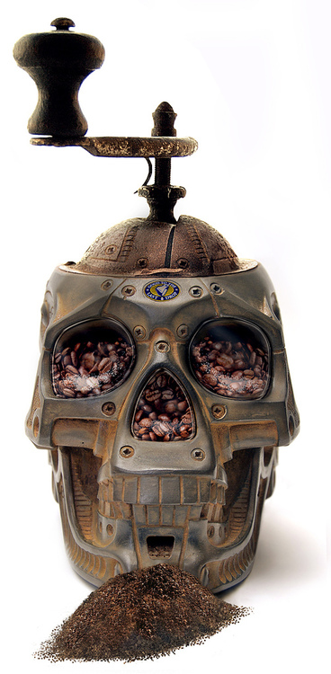 Skull coffee grinder