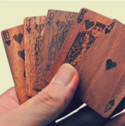 Wooden playing cards