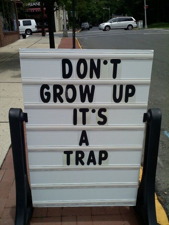 Don’t grow up, It’s a trap.