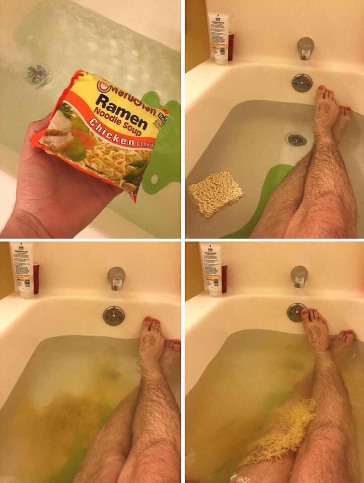 Ramen noodle bath