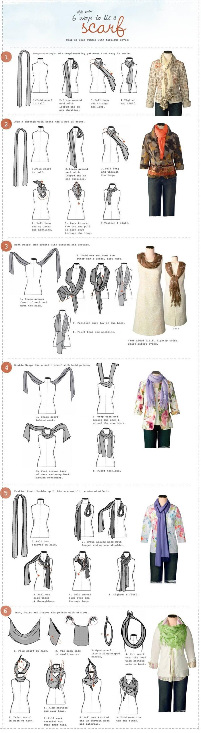 Style notes – 6 ways how to tie a scarf