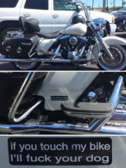 If you touch my bike…