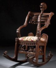 Skeleton rocking chair