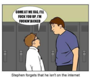 Stephen forgets that he isn’t on internet