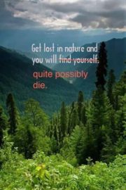 Get lost on nature