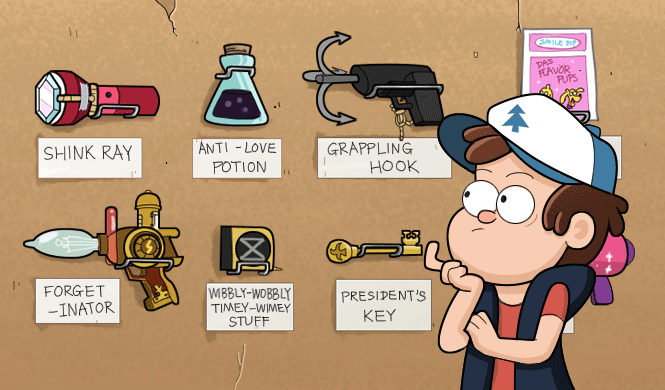 Weapon choices (Gravity Falls)