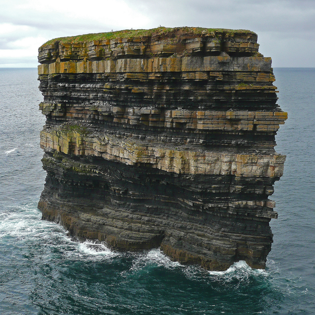 Sedimentary Sea Stack in Ireland