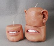 Creepy body part candles