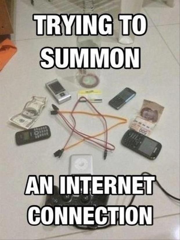 Trying to summon an internet connection
