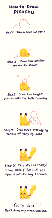 How to draw Pikachu