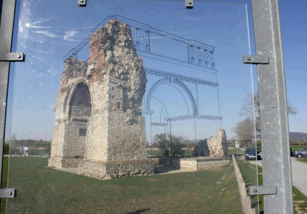 A very clever way to show what ancient ruins looked like back in the day