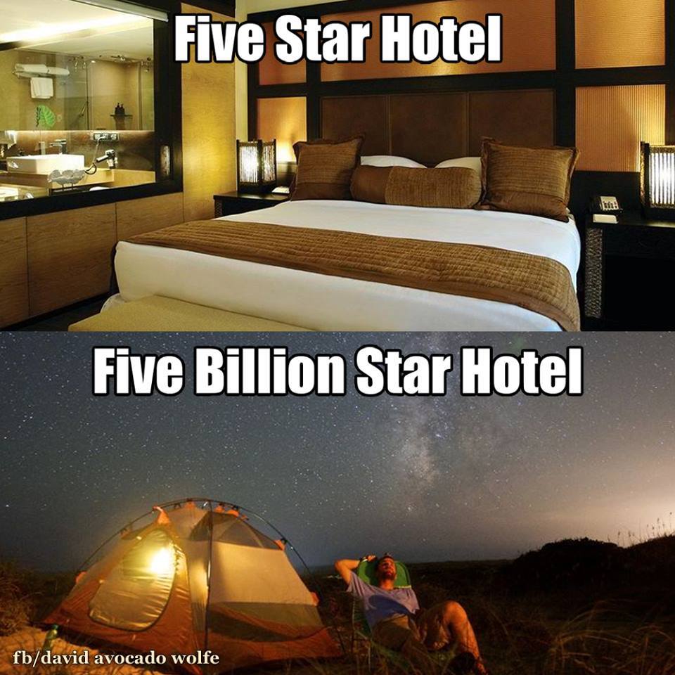 Five star hotel VS. Five billion star hotel