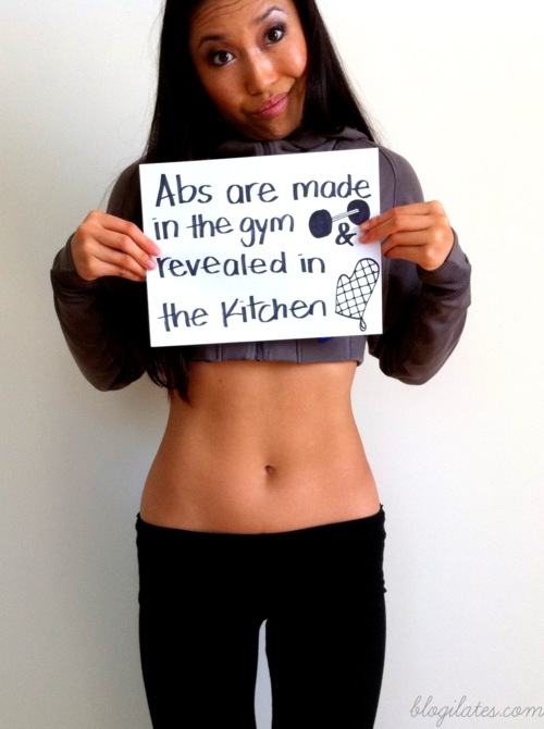 Abs are made in the gym & revealed in the kitchen