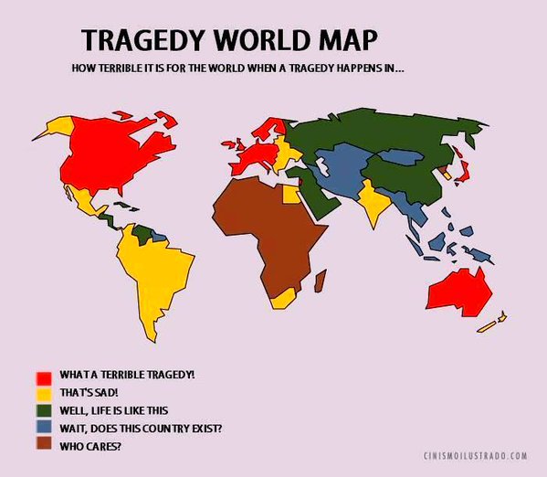 Tragedy world map