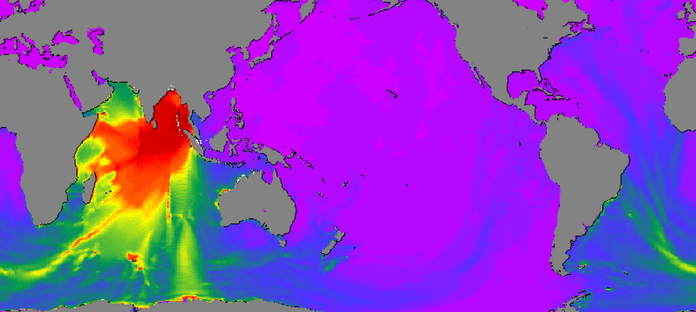 Map of human fecal matter in world’s oceans
