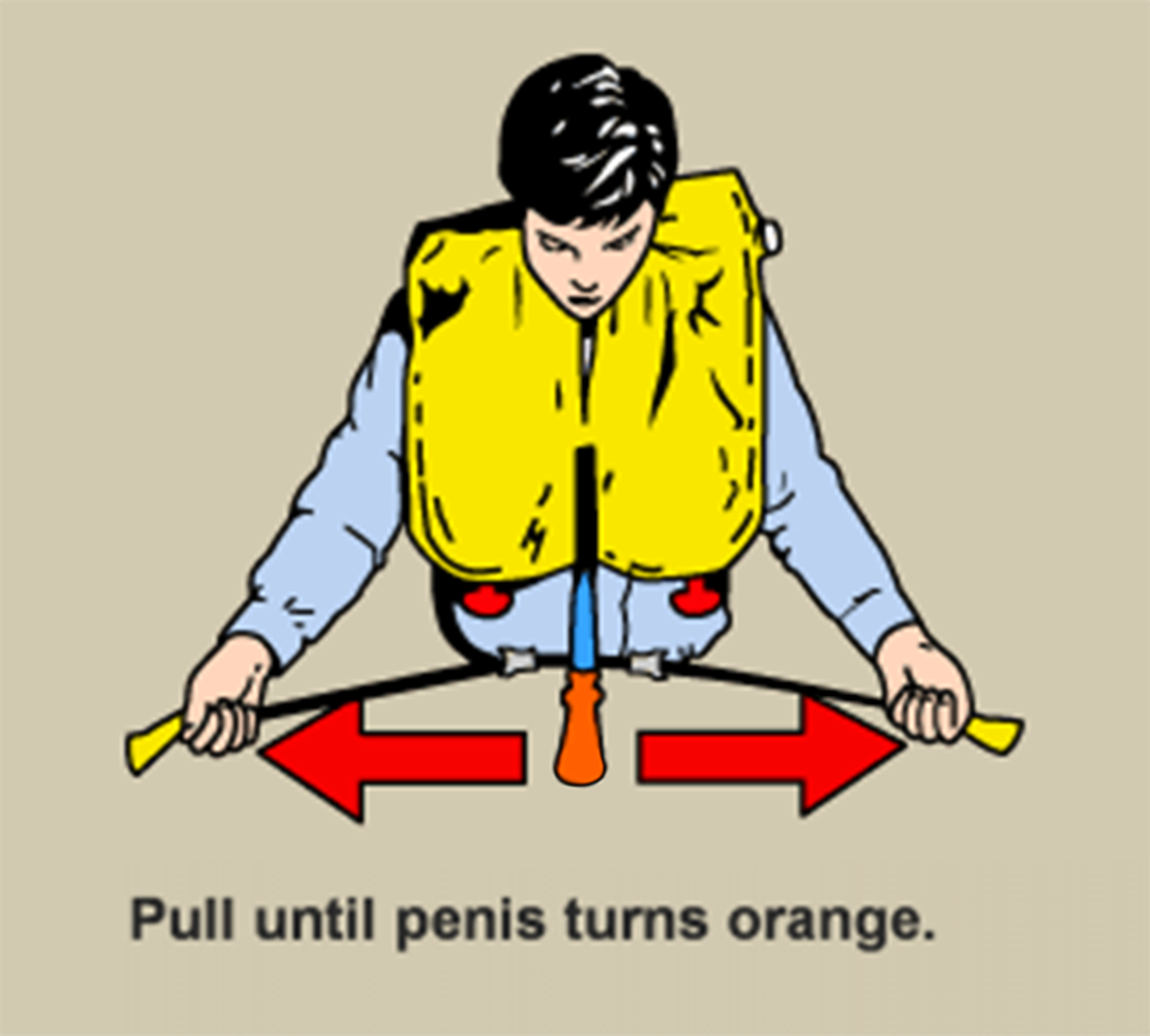 Pull until penis turns orange