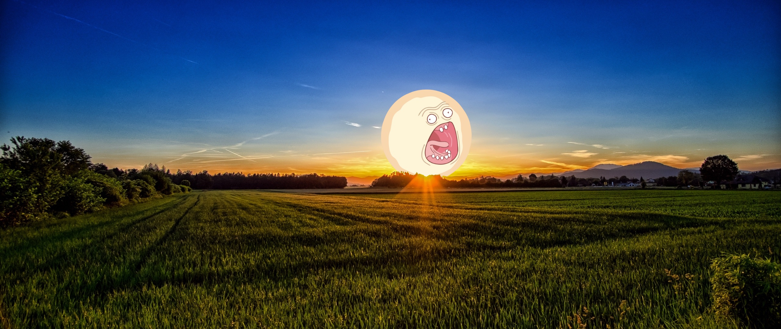 Screaming sun from Rick & Morty | t3hwin.com