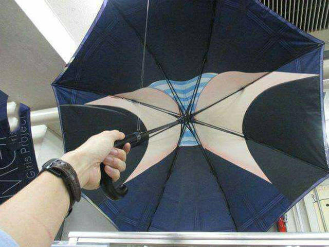 Spread your legs umbrella!