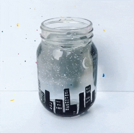 Sunset in a jar