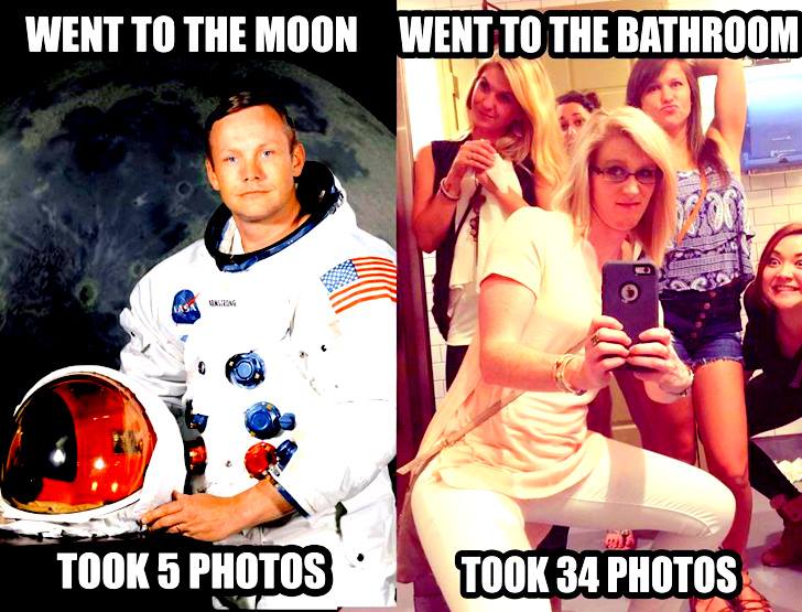 Went to the moon vs went to the bathroom
