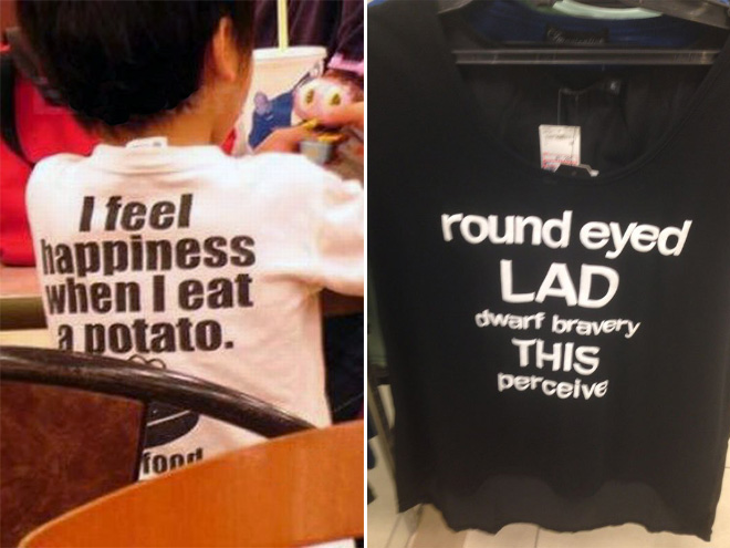 I feel happiness when I eat a potato.