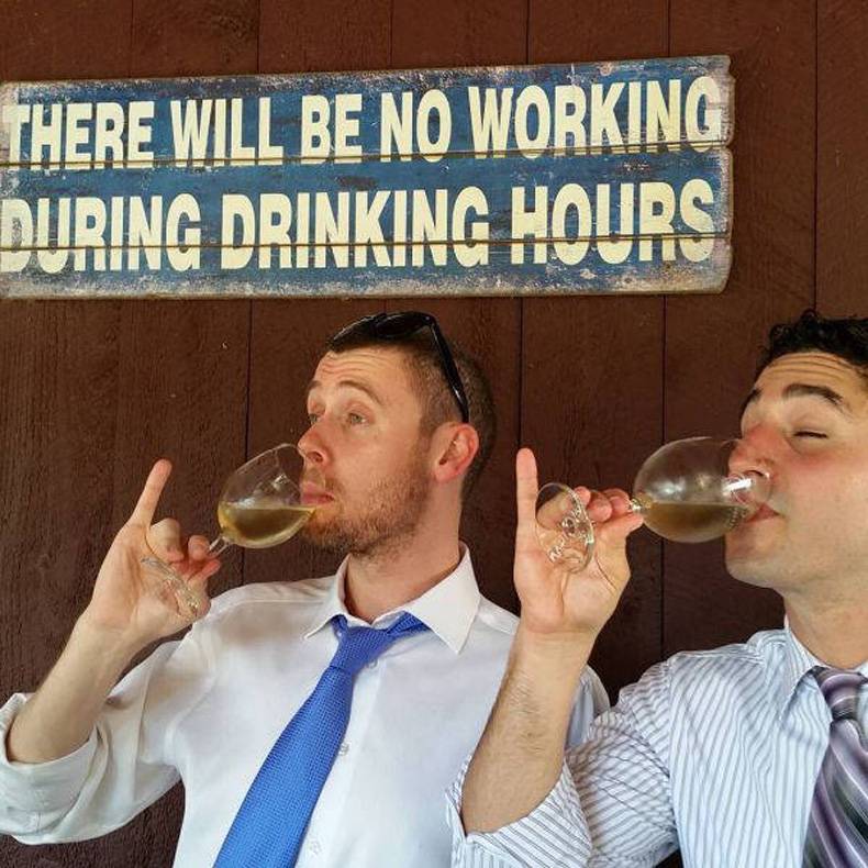 There will be no working during drinking hours