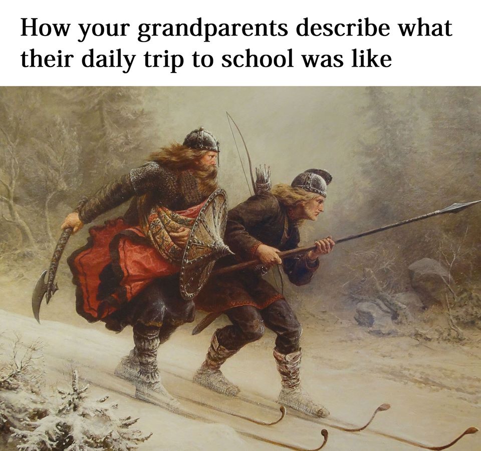 How your grandparents describe what their daily trip to school was like