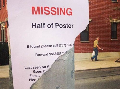 Missing – Half of Poster