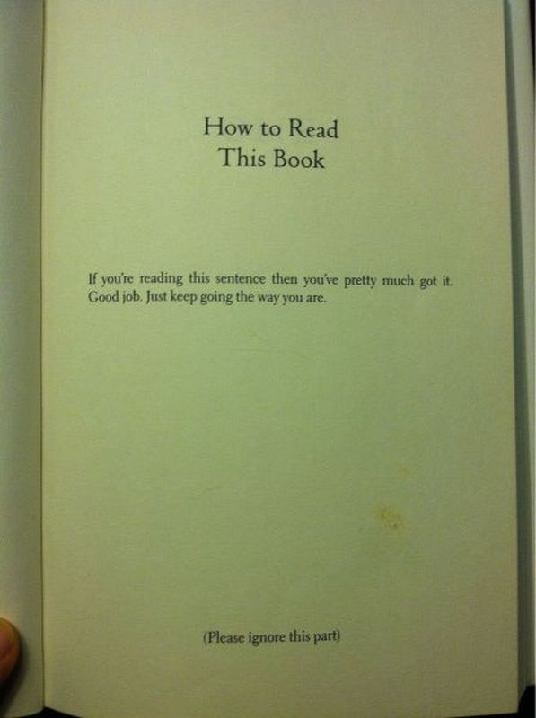 How to read this book.
