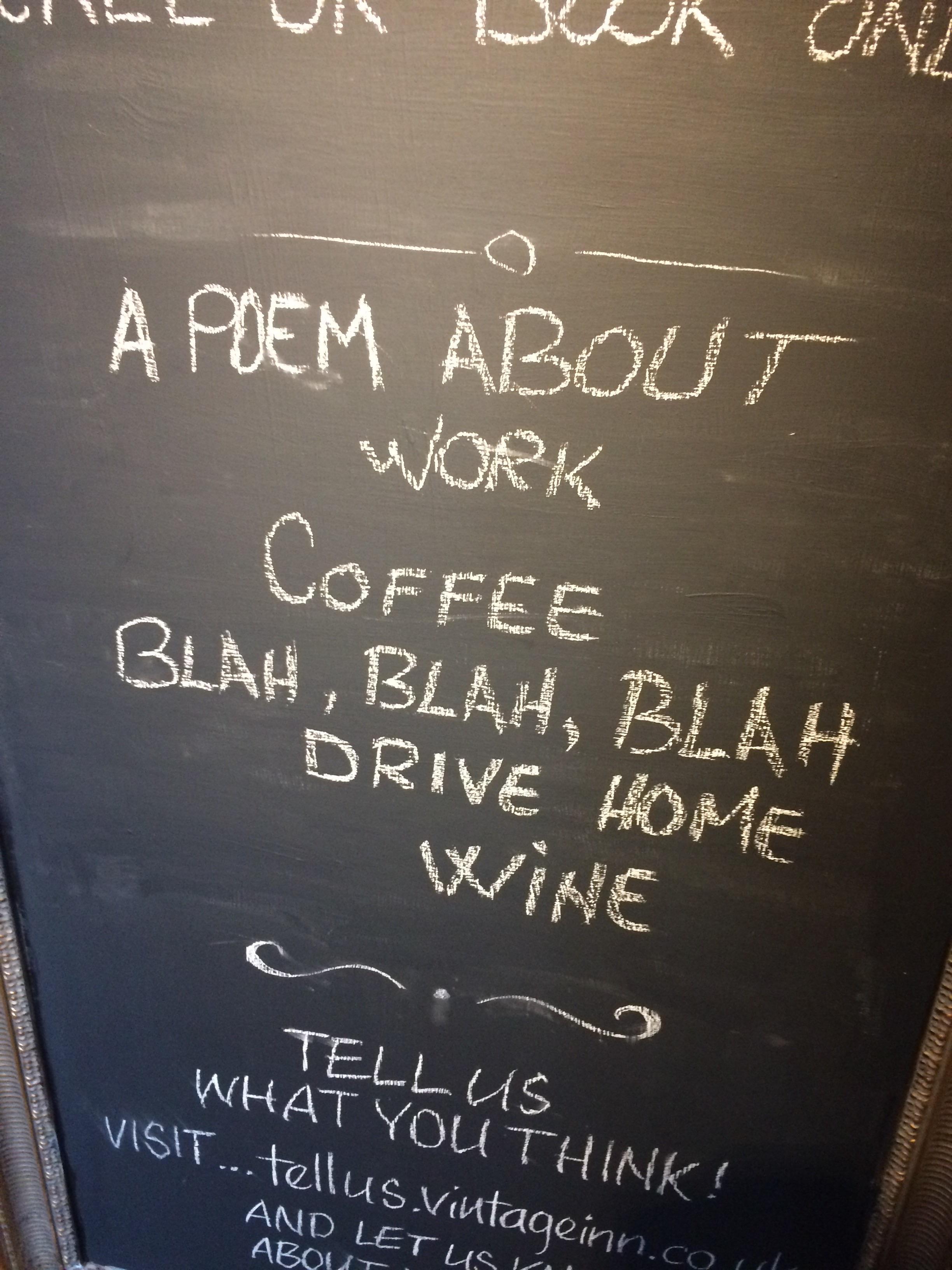 A poem about work
