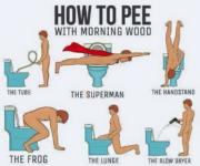 How to pee with morning wood