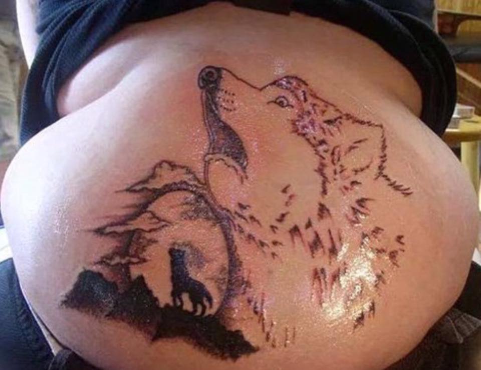 Hungry wolf tattoo