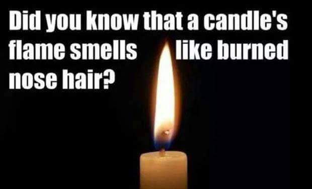 What does the candle flame smells like?