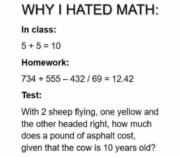 Why I hated math