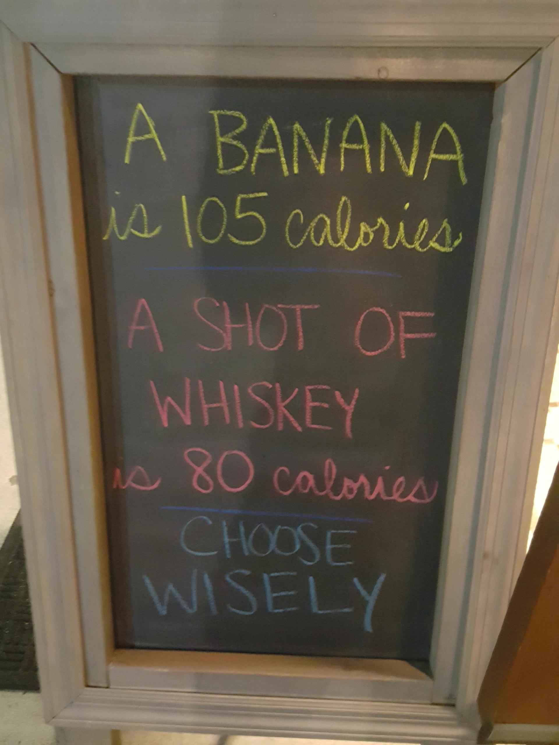 Banana vs Whiskey…Choose wisely