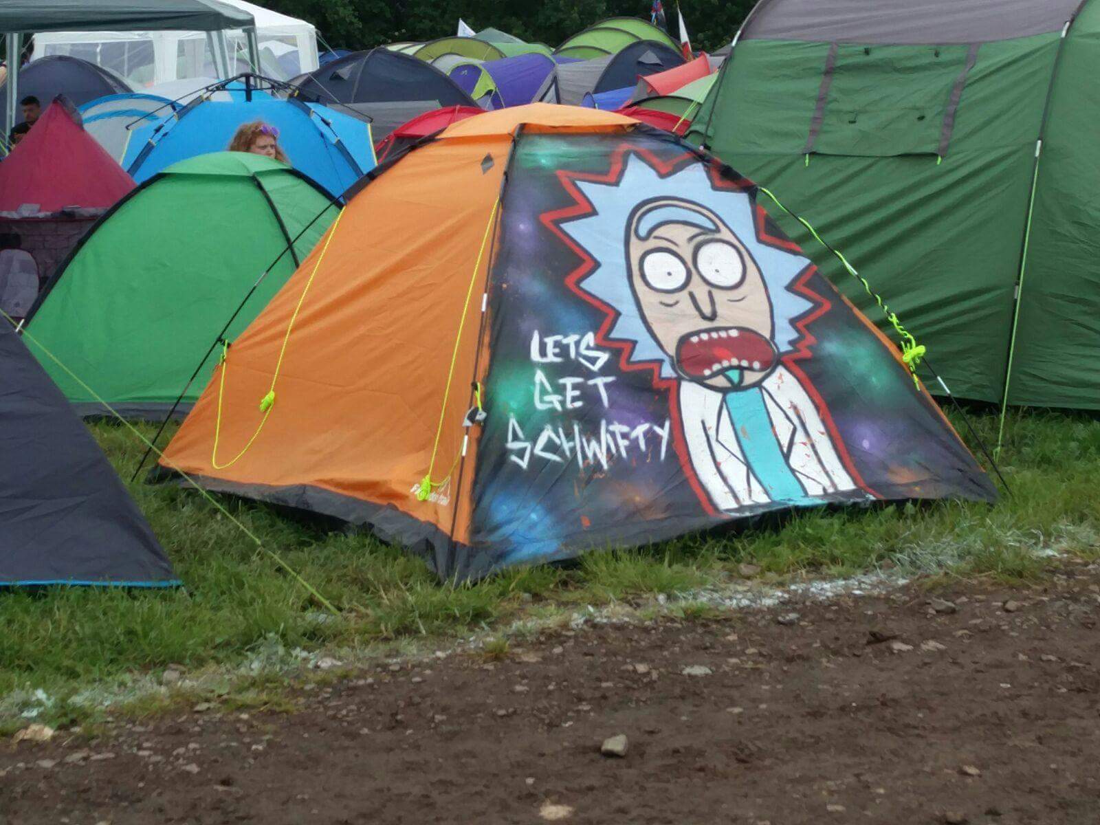 Let’s get schwifty festival tent