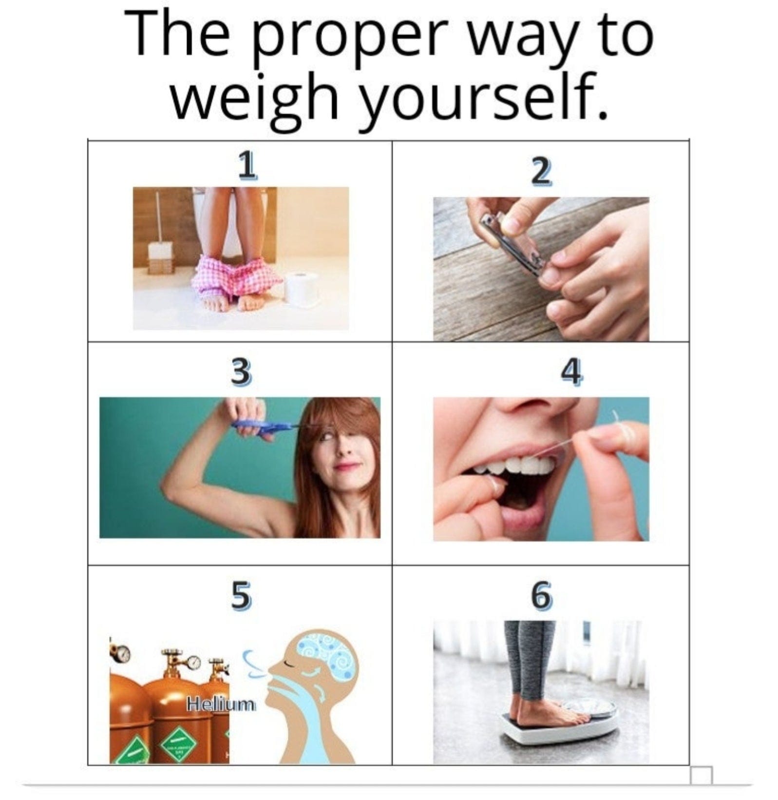 The proper way to weigh yourself