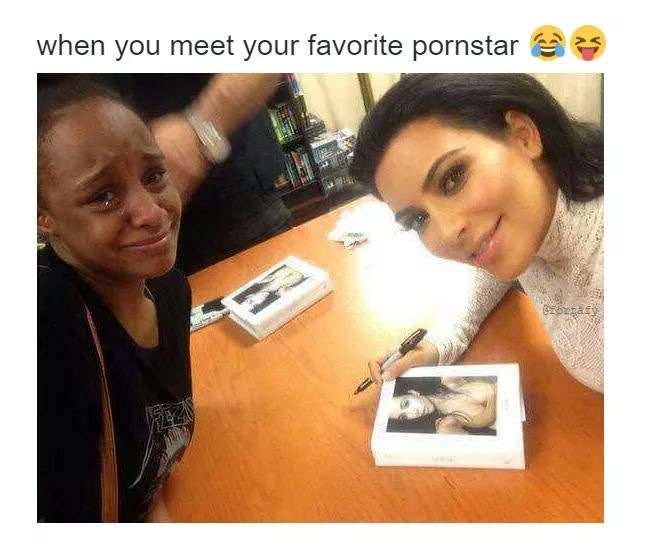 When you meet your favorite pornstar