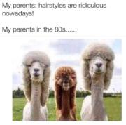 Hairstyles are ridiculous nowadays