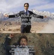 US education system in the media