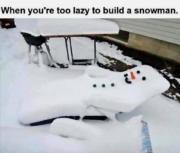 When you’re too lazy to build a snowman