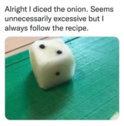 I diced the onion